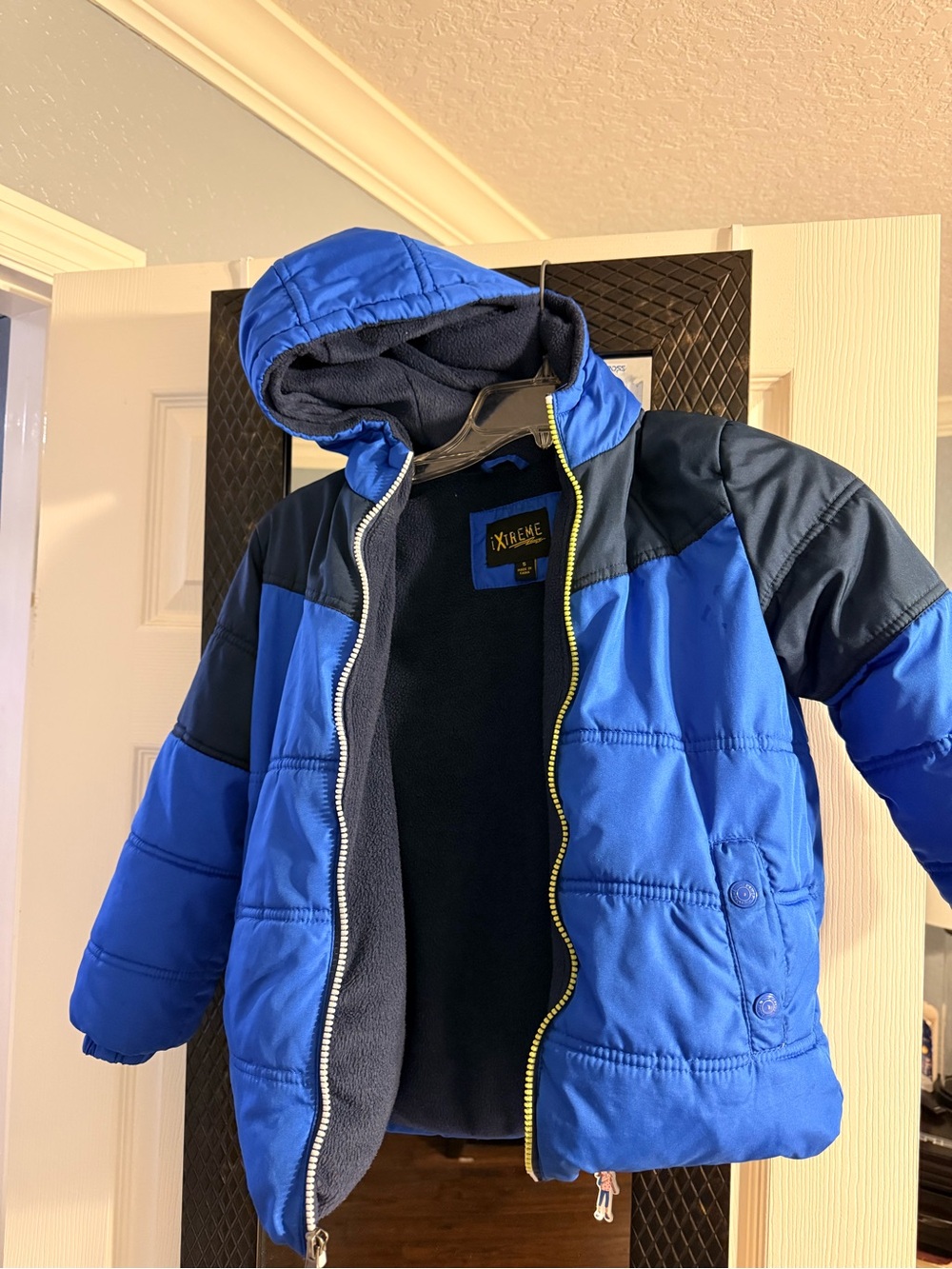 Kids Puffer Jacket with Hood - Blue